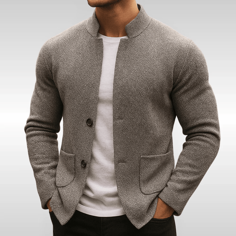 Button-Up Knit Jacket
