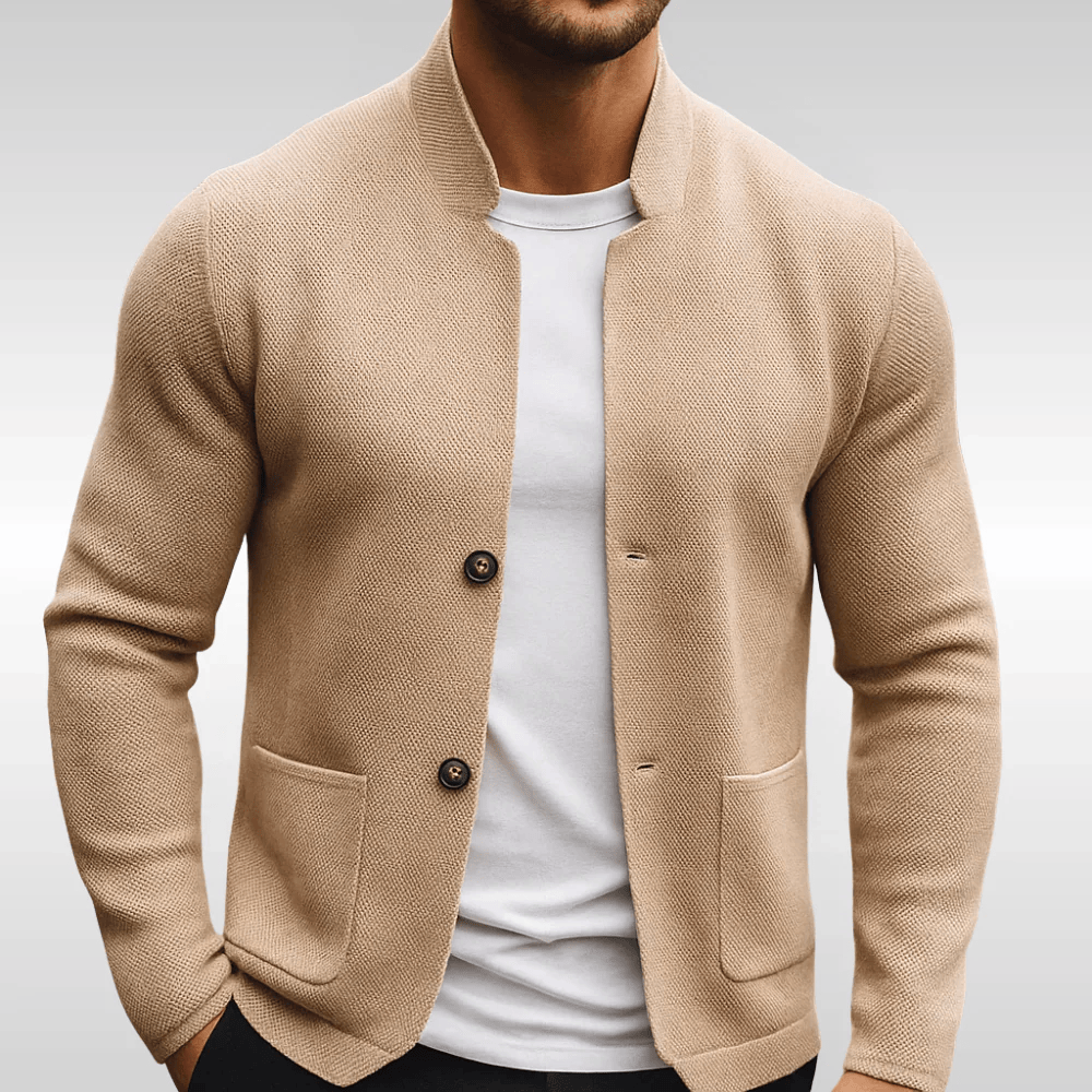 Button-Up Knit Jacket